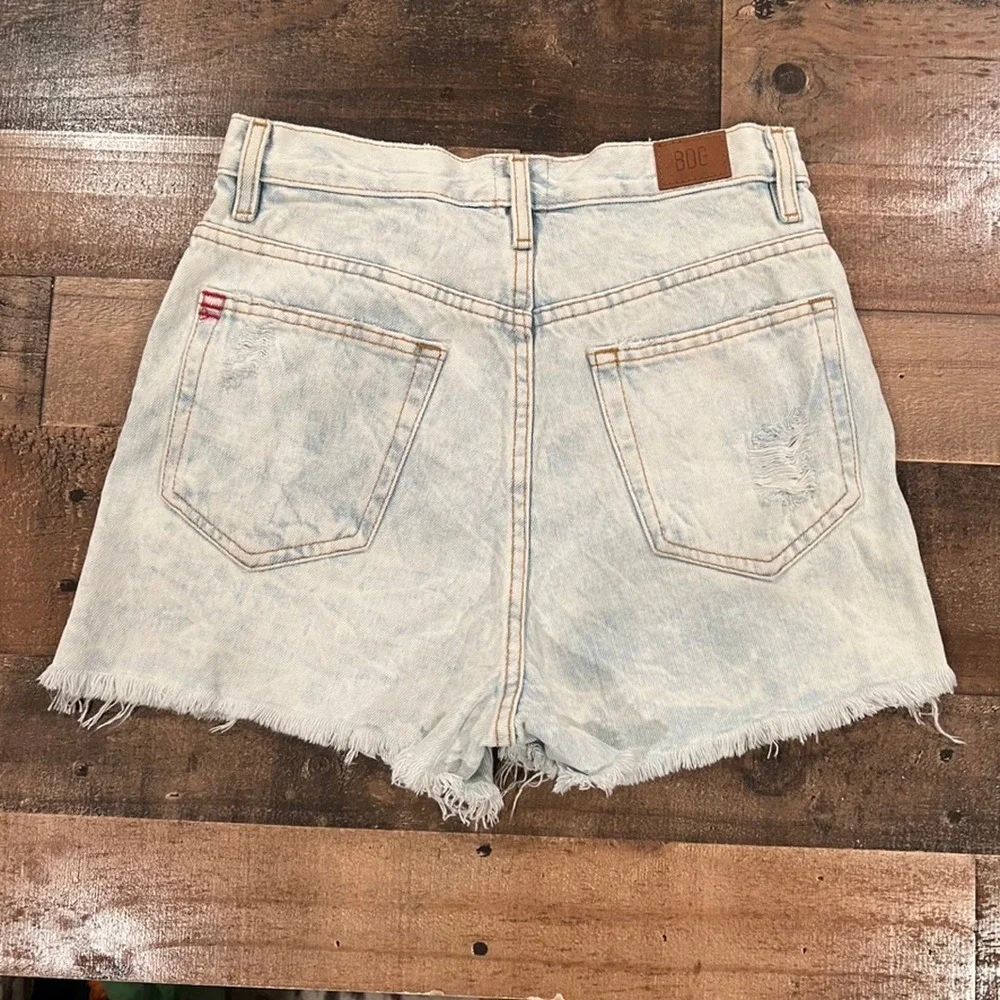 BDG Distressed High Rise Girlfriend Jean Short